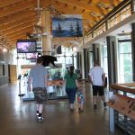 Family visits Blue Ridge Parkway Destination Center