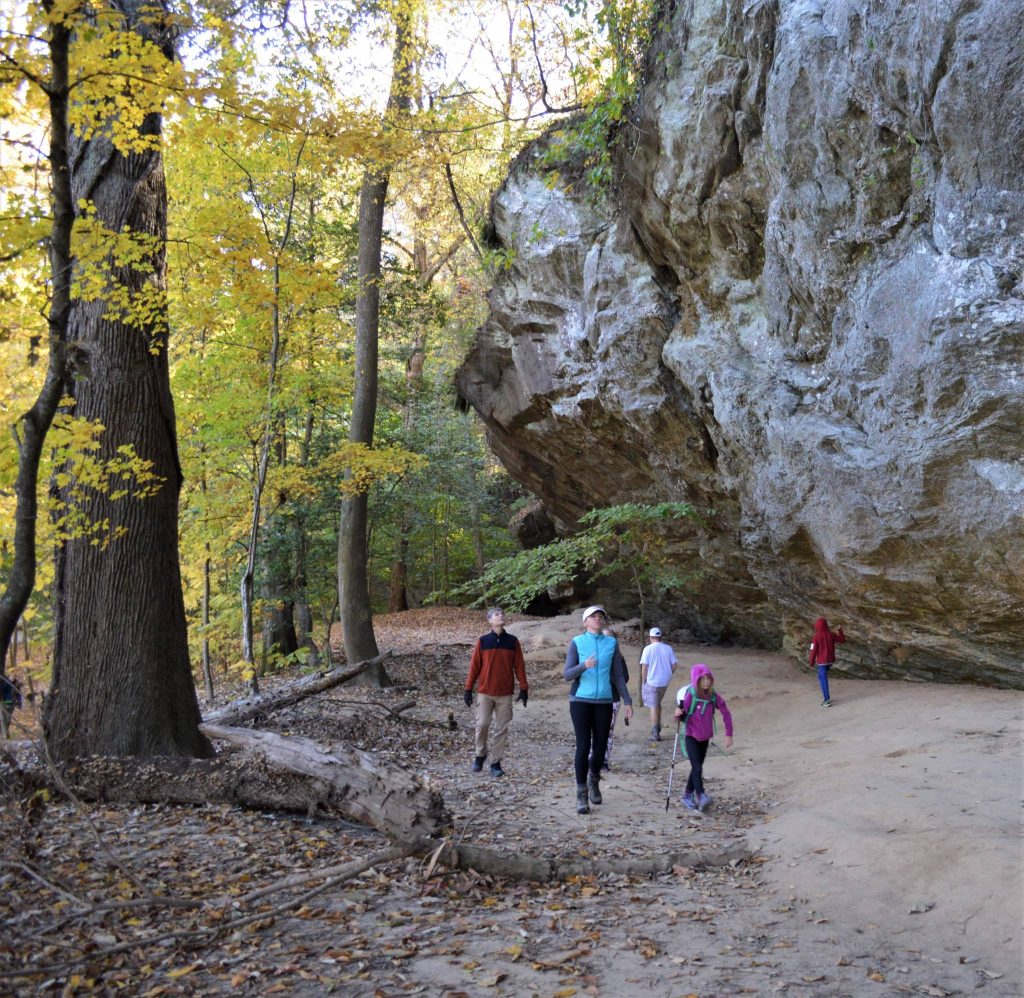 hikers at Raven Rock State Park
