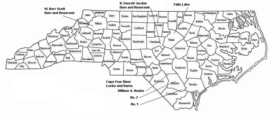 U.S. Army Corps of Engineer Reservoirs In North Carolina » Carolina ...