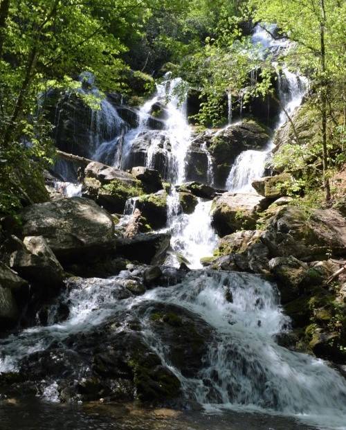 Catawba Falls near Old Fort, N.C., in Pisgah National Forest
