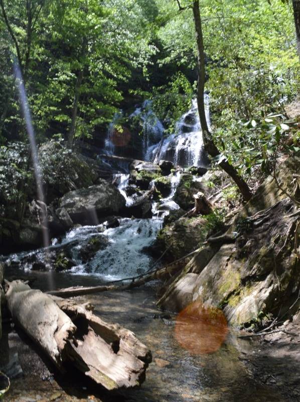 Foot of Catawba Falls in Pisgah National Forest near Old Fort, N.C.