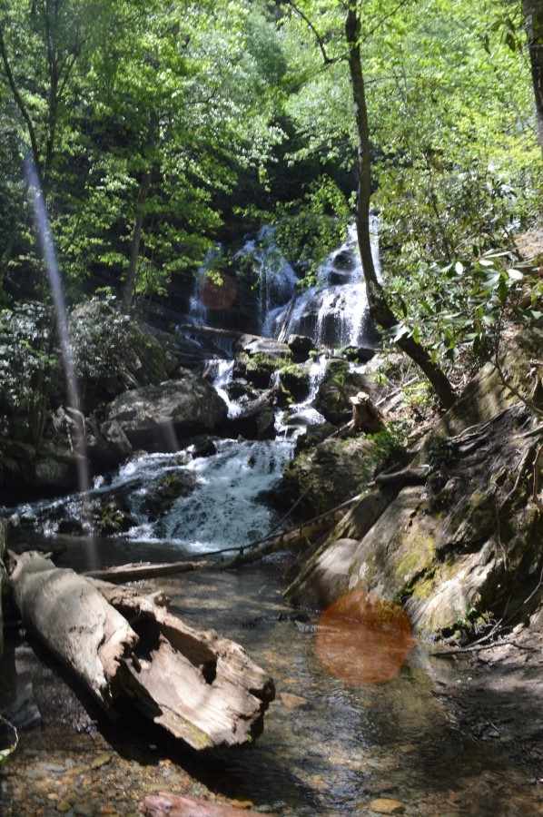 Foot of Catawba Falls in Pisgah National Forest near Old Fort, N.C.