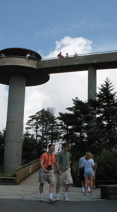 Observation tower at Clingmans Dome in Great Smoky Mountains National Park