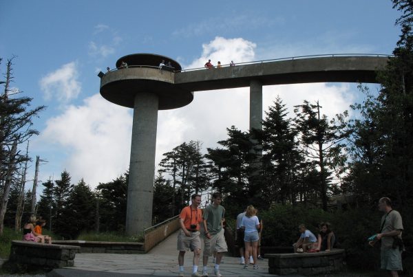 Observation tower at Clingmans Dome in Great Smoky Mountains National Park