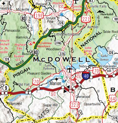 McDowell County road map