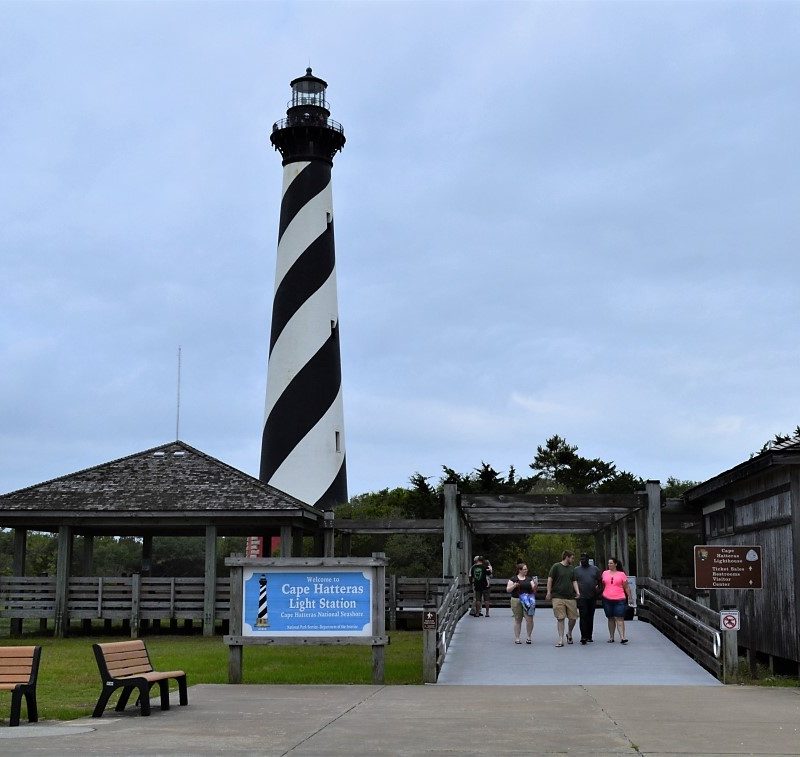 Entrance to Cape Hatteras Lighthouse visitors center at Cape Hatteras National Seashore, North Carolina
