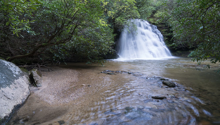 East Fork Falls in Headwaters State Forest, Transylvania County, North Carolina