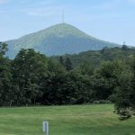Mount Pisgah seen from lawn of Pisgah Inn, Blue Ridge Parkway, North Carolina