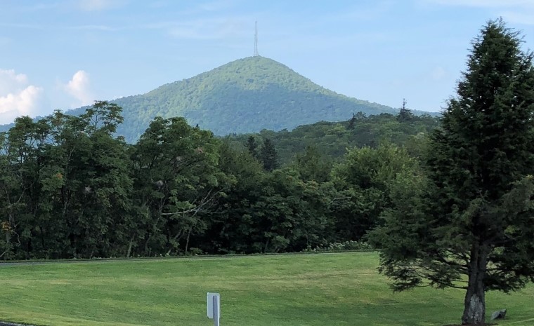 Mount Pisgah seen from lawn of Pisgah Inn, Blue Ridge Parkway, North Carolina