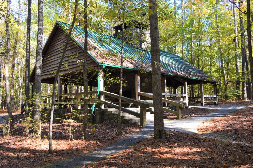 Picnic shelter at Clemmons Educational State Forest