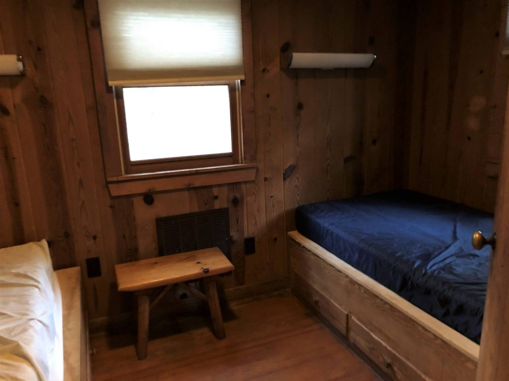 Cabin bedroom at Morrow Mountain State Park