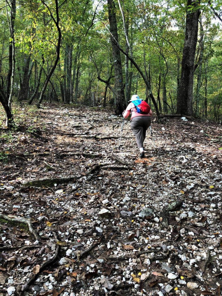 depicting rubble on Morrow Mountain Trail