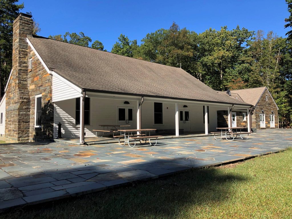 depict rear of rental hall at Morrow Mountain State Park