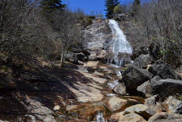 upper falls on yellow prong river, pisgah national forest