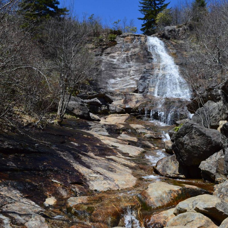 upper falls on yellow prong river, pisgah national forest